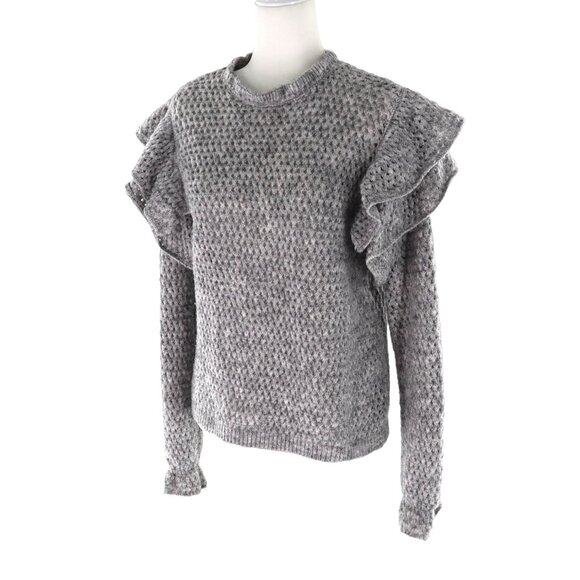 Broadway 38 Wool Sweater Women's XS Gray Twee Boho Bohemian Feminine Night Out - Picture 1 of 10